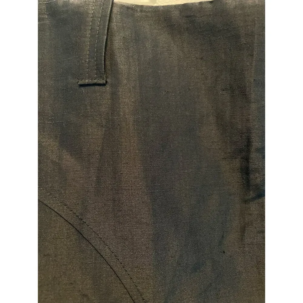 Emporio Armani Black Taffeta Panel Skirt size 8 - Picture 2 of 7